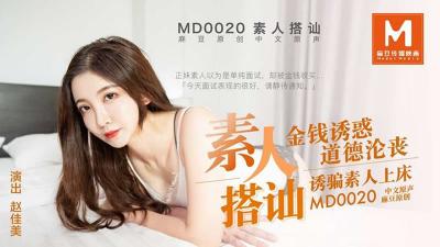 MD0020素人搭讪，金钱诱惑道德沦丧诱骗素人上床【赵佳美】