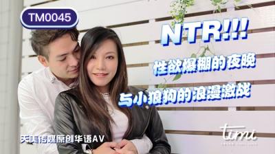 国产AV 天美传媒 TM0045 NTR!! 性欲爆棚的夜晚，与小狼狗的浪漫激战 【王欣】